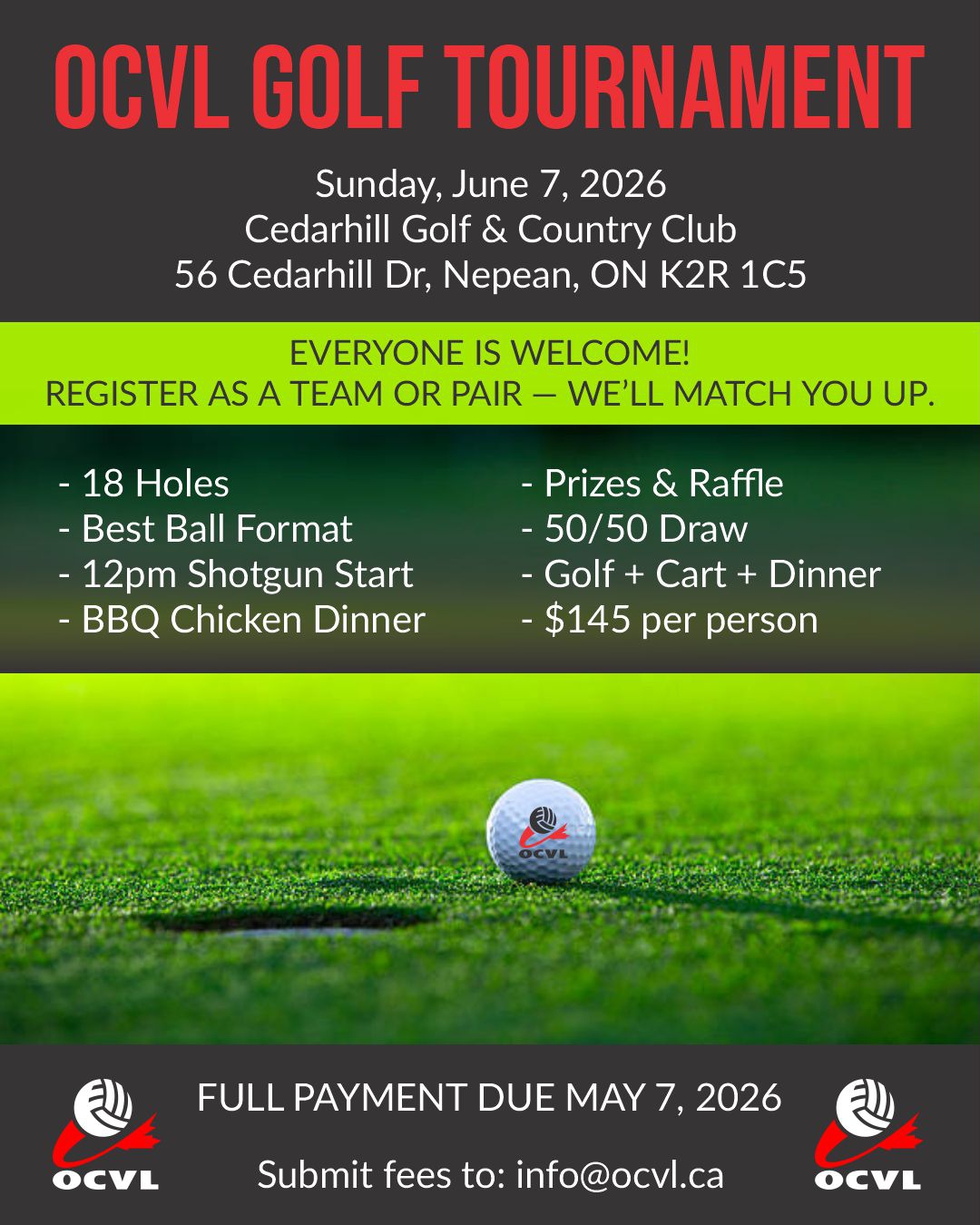 OCVL Golf Tournament